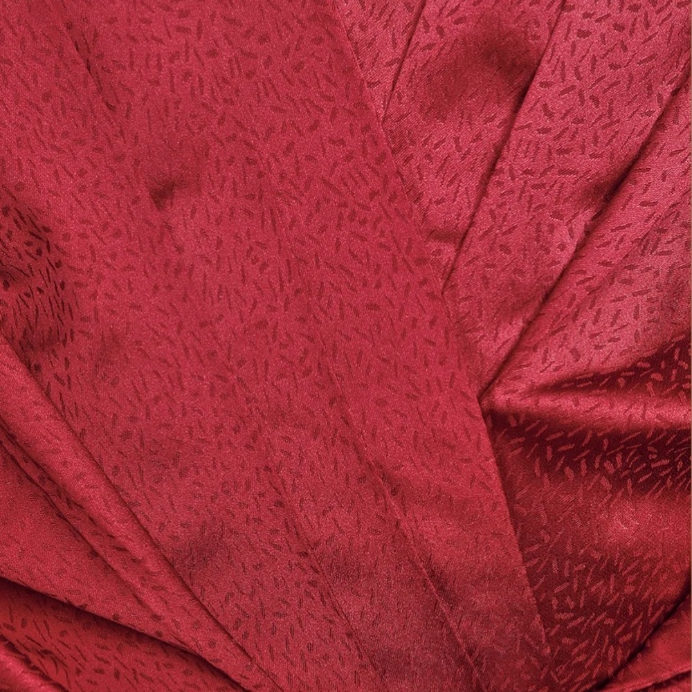 Lulus Just a Dash Burgundy Satin High Low dress - Picture 4 of 9